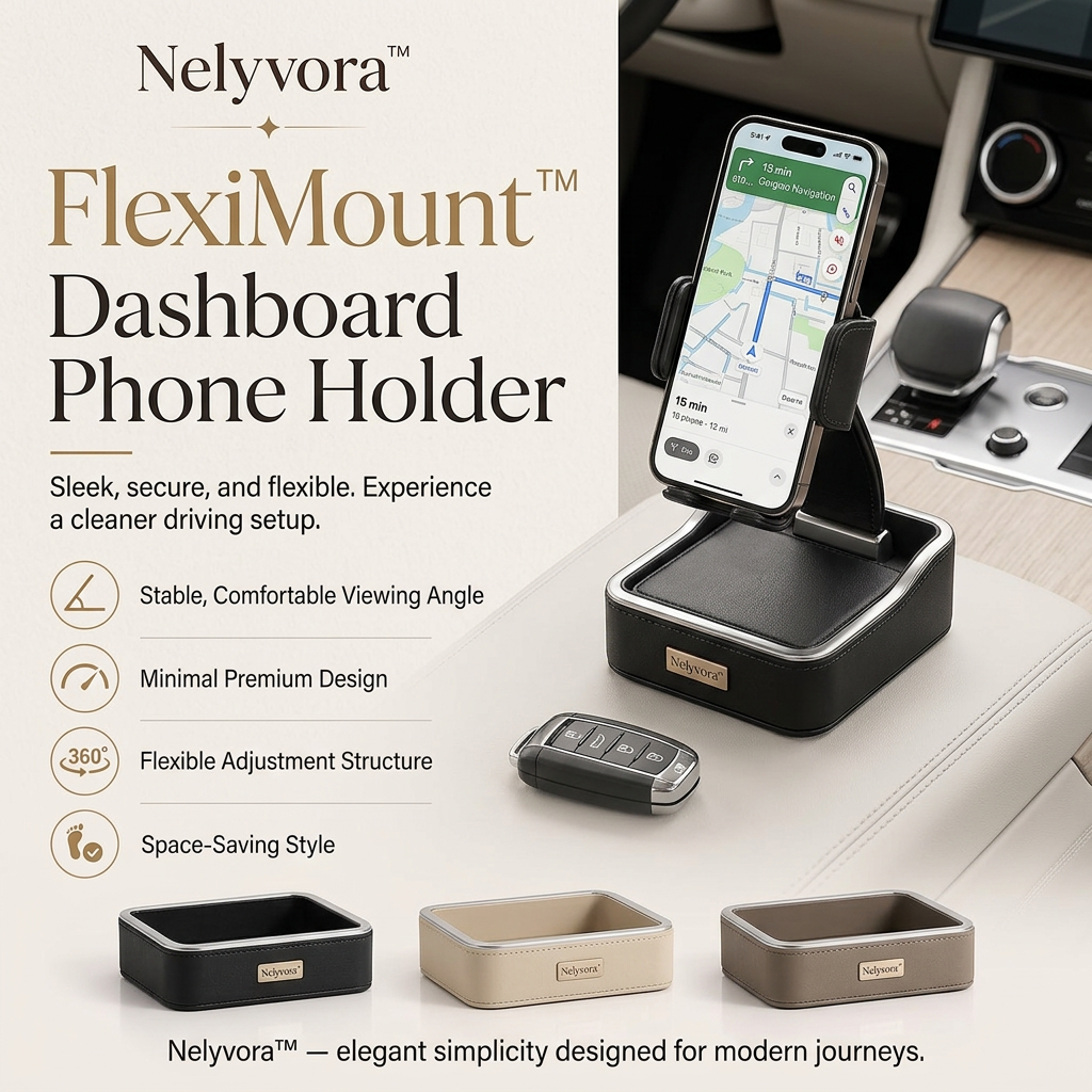 Nelyvora™ FlexiMount Dashboard Phone Holder