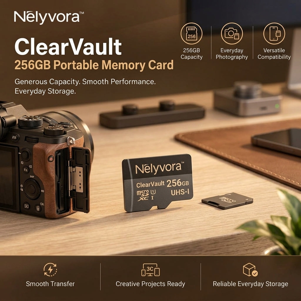 Nelyvora™ ClearVault 256GB Portable Memory Card