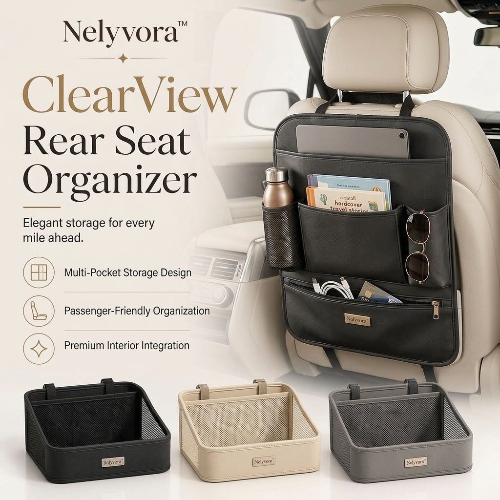 Nelyvora™ ClearView Rear Seat Organizer