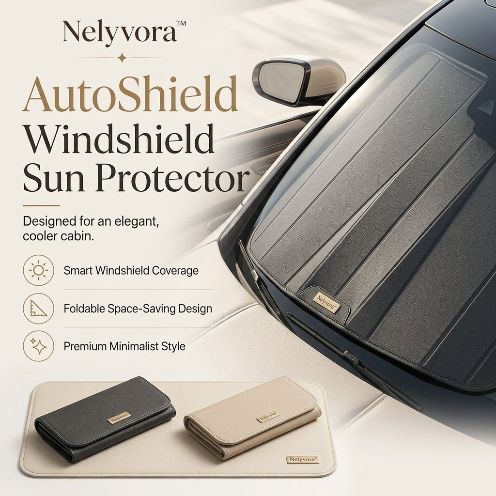 Nelyvora™ AutoShield Windshield Sun Protector